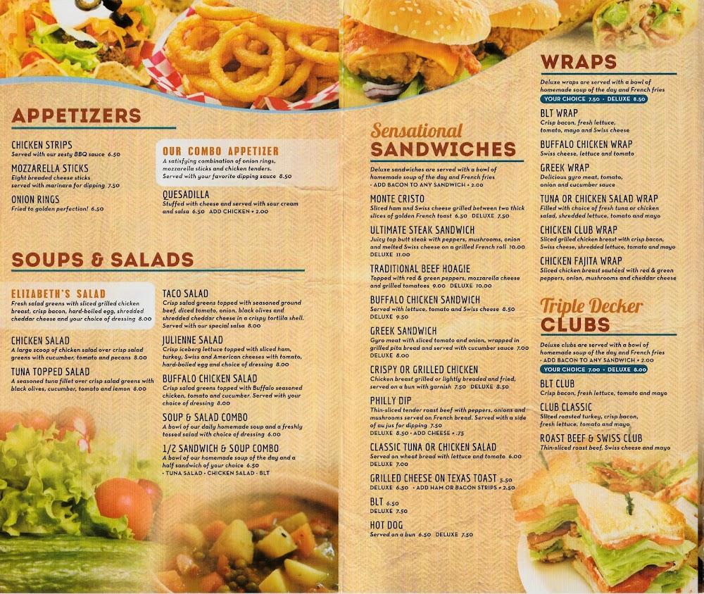 Elizabeth's Cafe Menu image 1